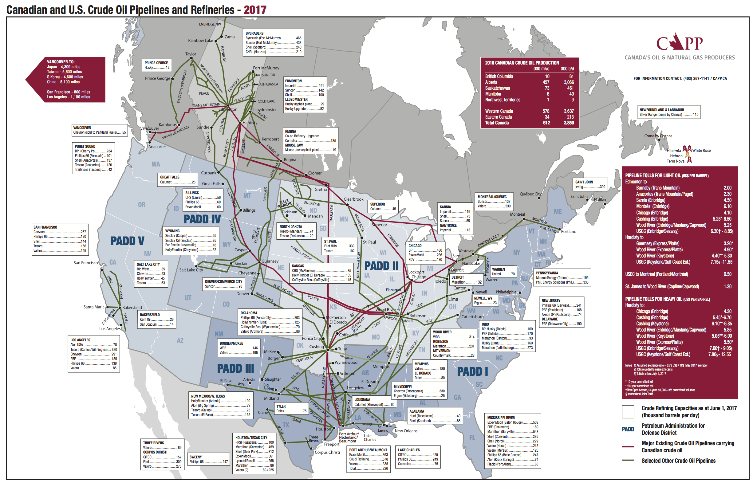 Us Canada Pipeline Map 