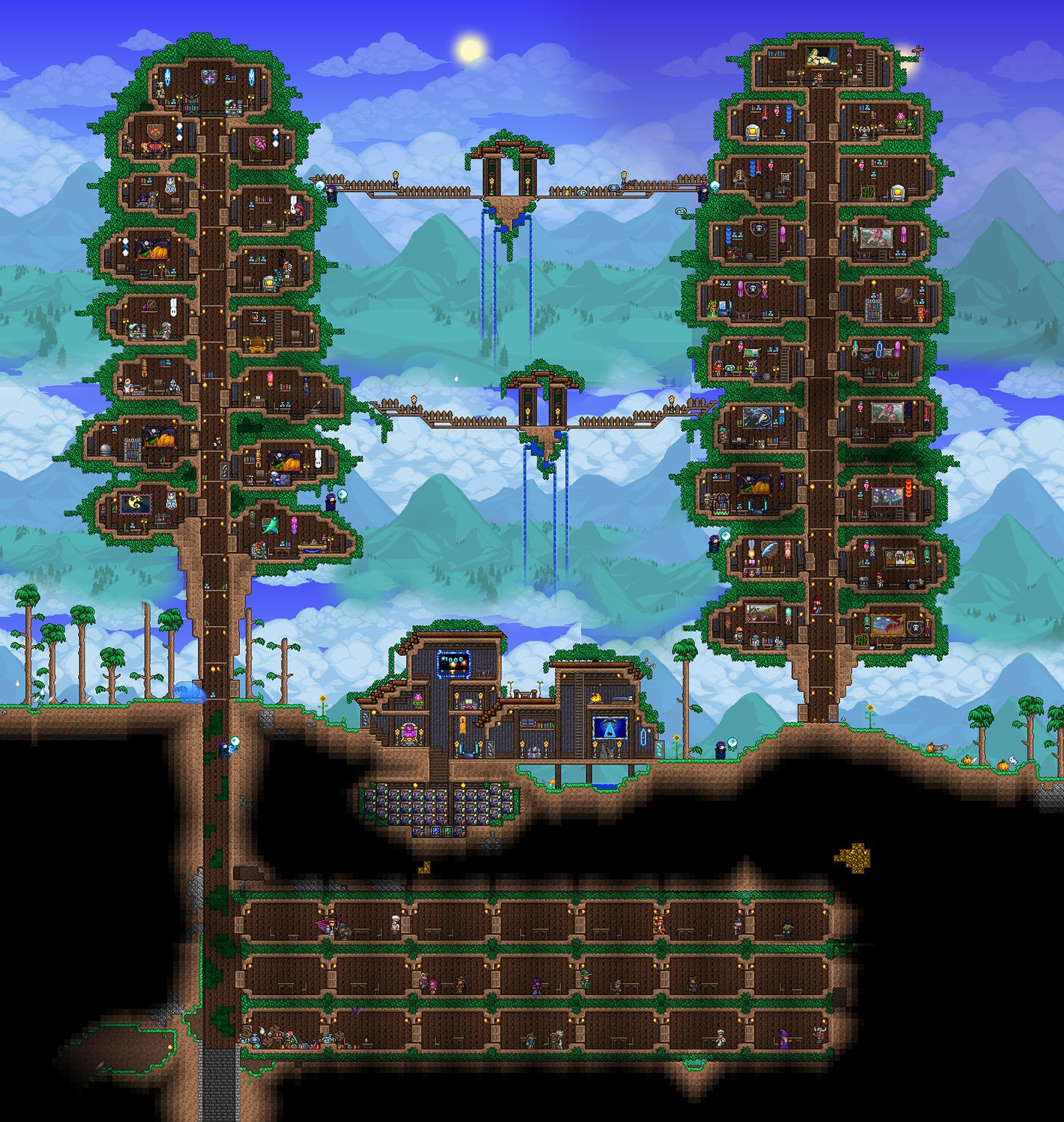 FEEDBACK Big Sandstone NPC House : Terraria