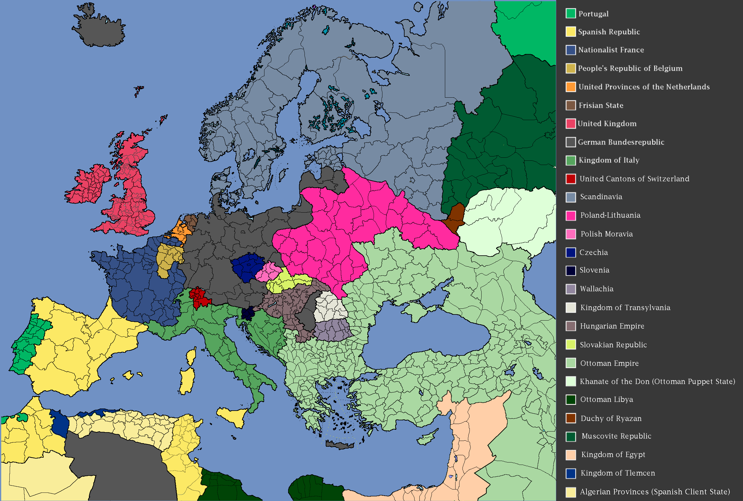 1936 European Borders 