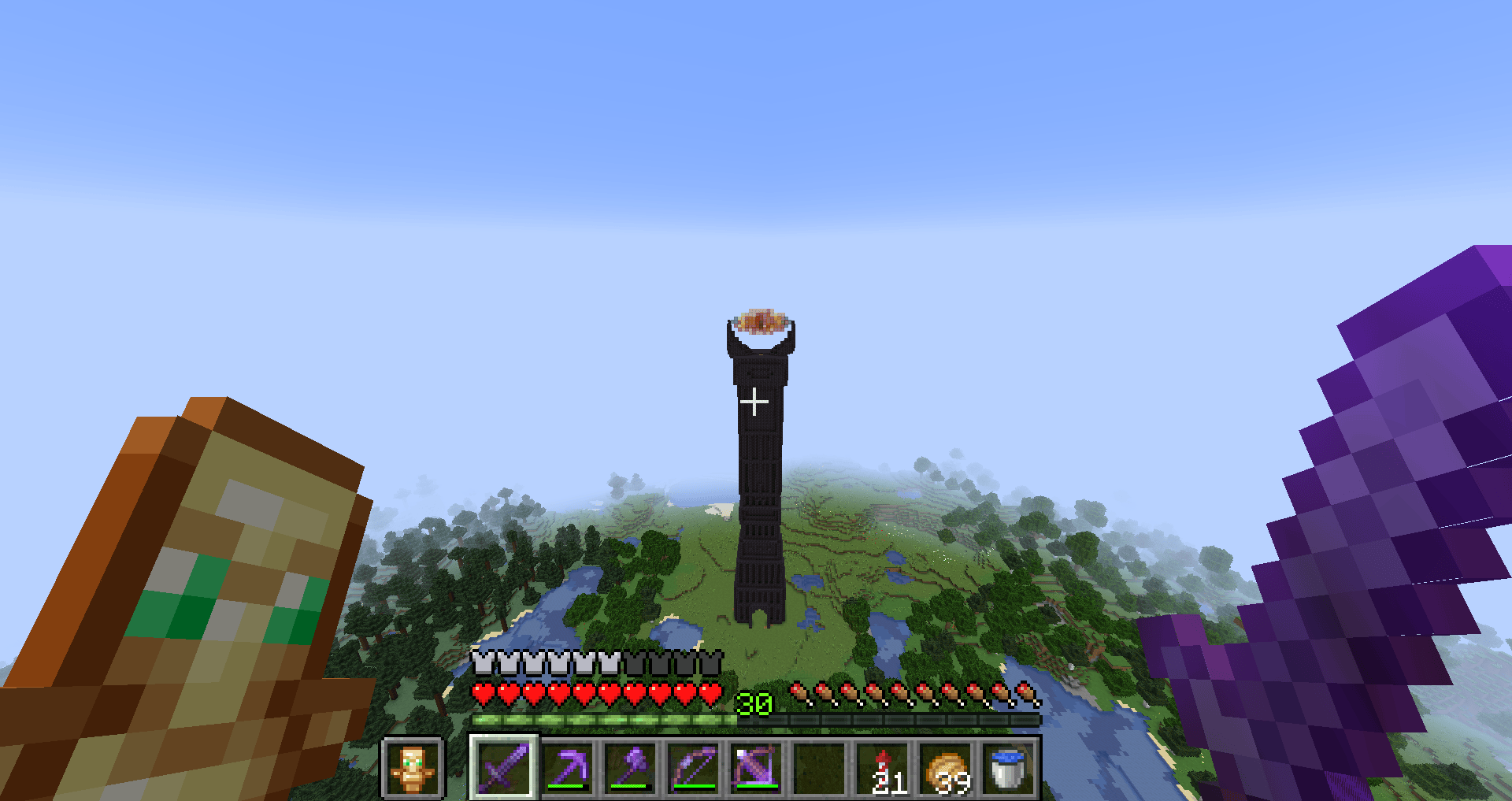 I made sauron's tower (barad-dûr) in survival