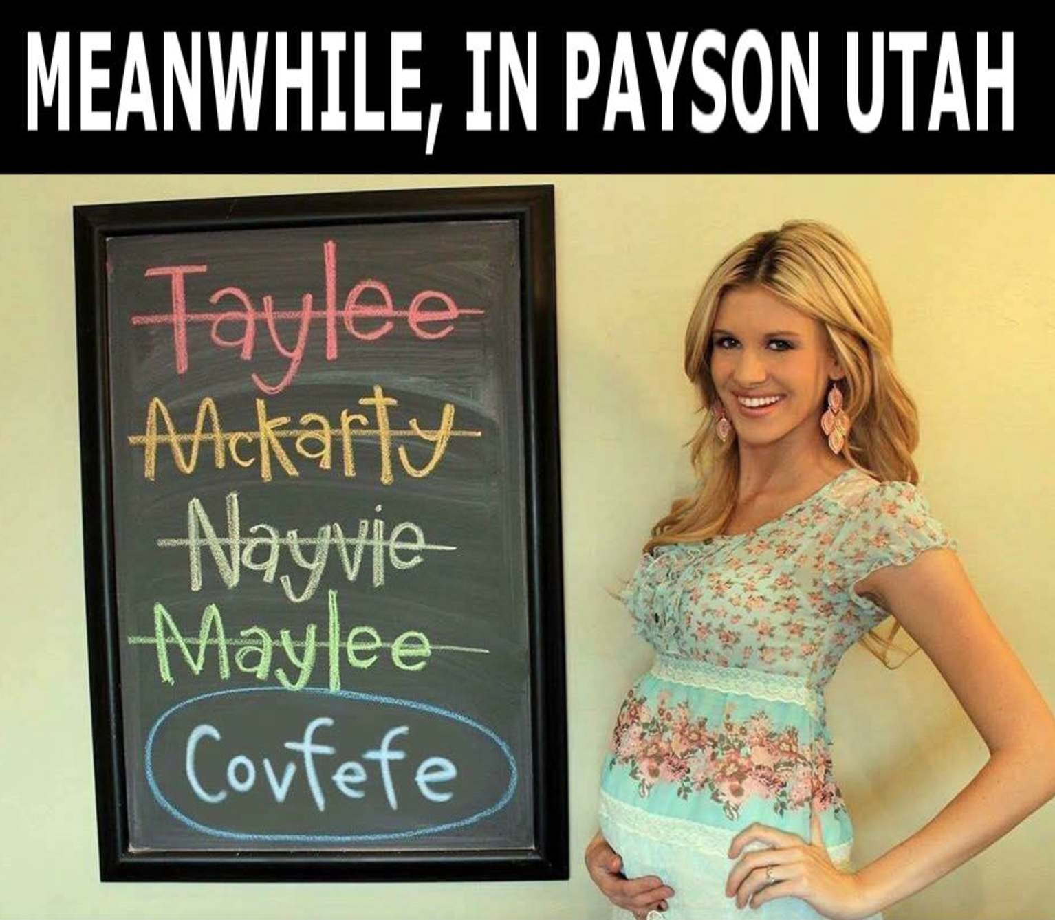 Covfefe about to become the most popular new baby name for utah mormons