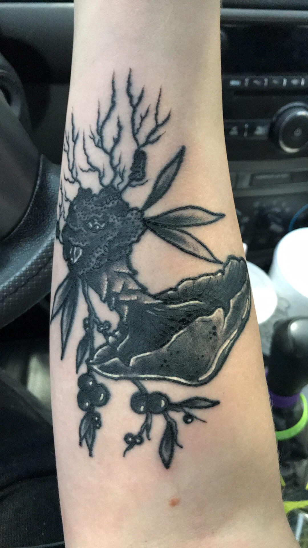 Two Week Old Fungi Done By Michael Dreams At Fallen Angel Tattoo In Zanesville Ohio Tattoos