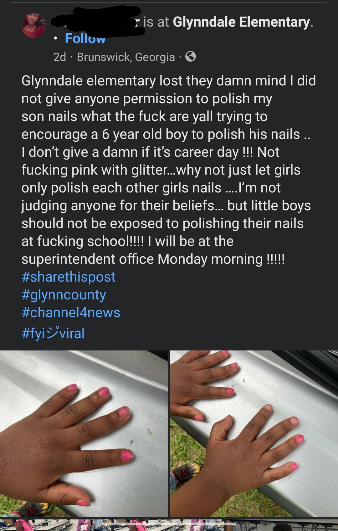 Imagine being this upset over kids playing with nail polish : rfacepalm