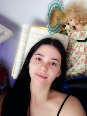 Just a cute selfie after studying some music notes!