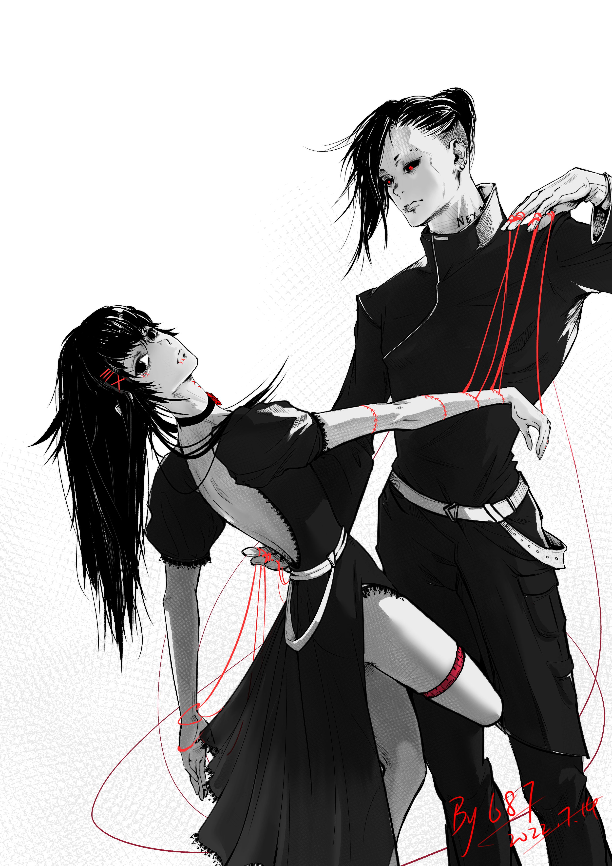 Fanart By Me, Juuzou & Uta. Clown and Puppet : rTokyoGhoul