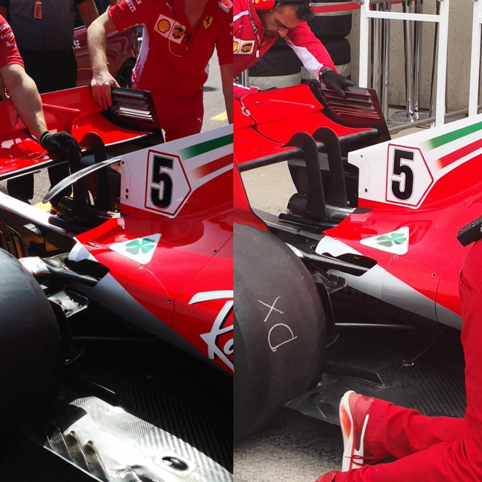 Ferrari Have Removed Their Lower T Wing For Canada