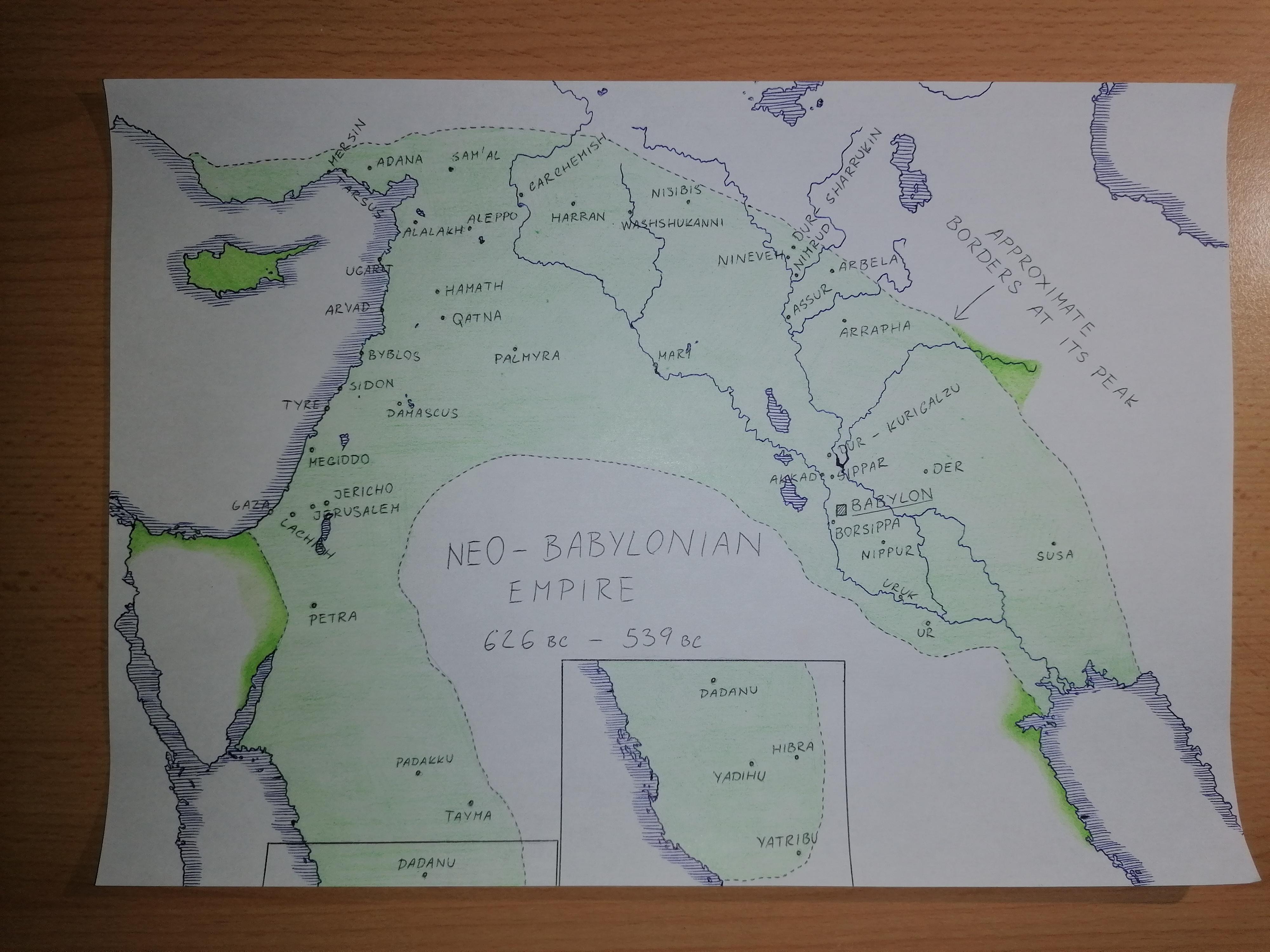 Neo Babylonian Empire Map 