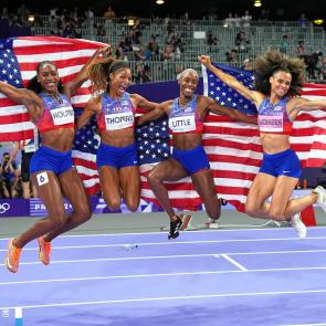 Alexis Holmes x Gabby Thomas x Shamier Little x Sydney McLaughlin-Levrone