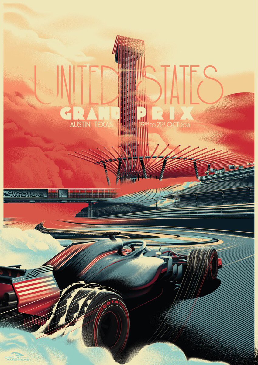 Official 2018 United States Grand Prix Poster Formula1