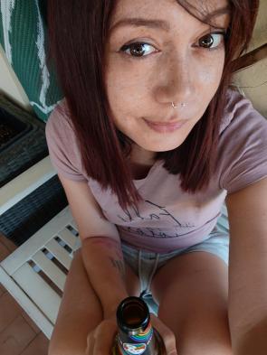Comfy fit, a drink and some freckles