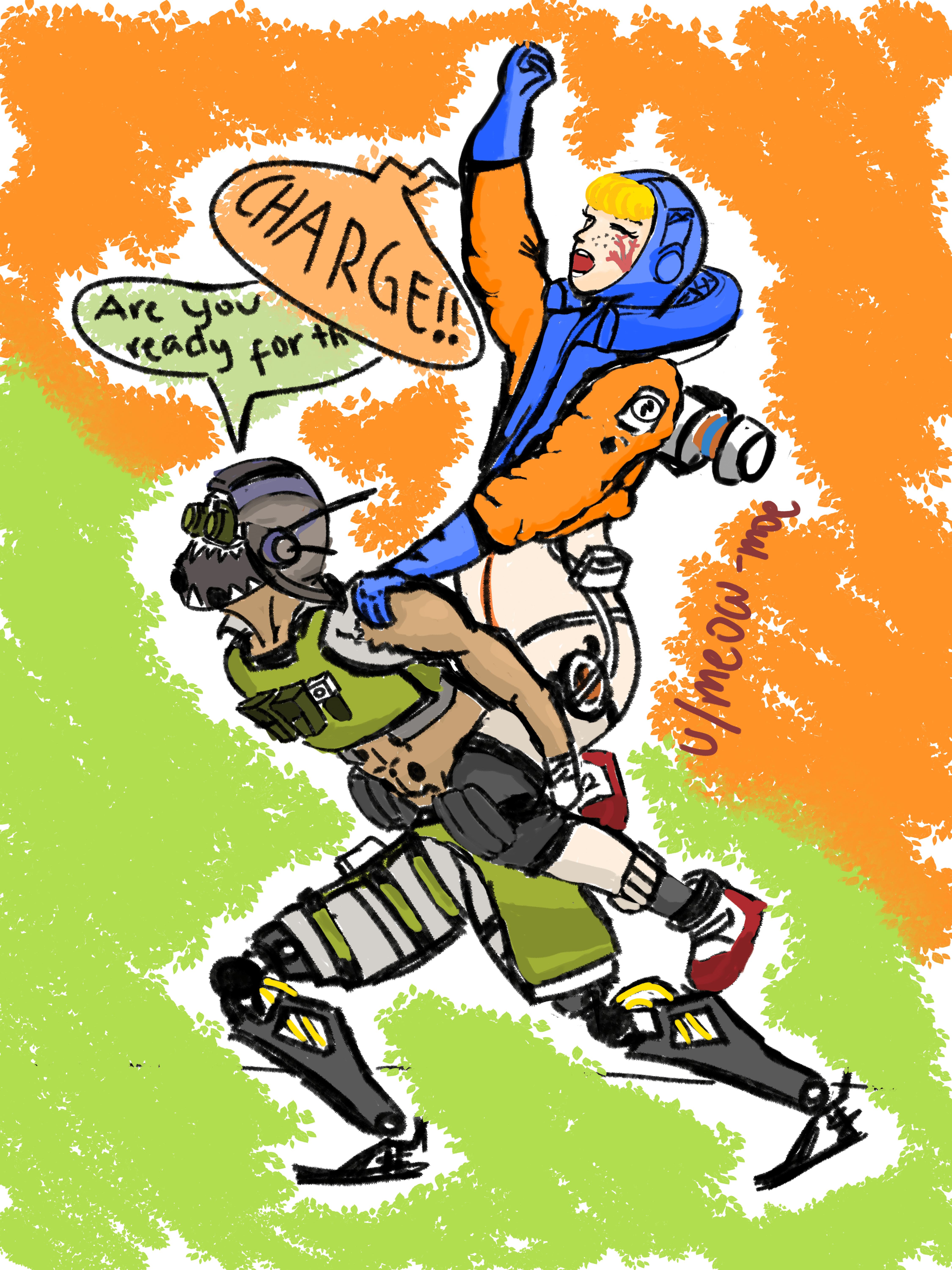 Made my own Wattson x Octane Fanart : rapexlegends