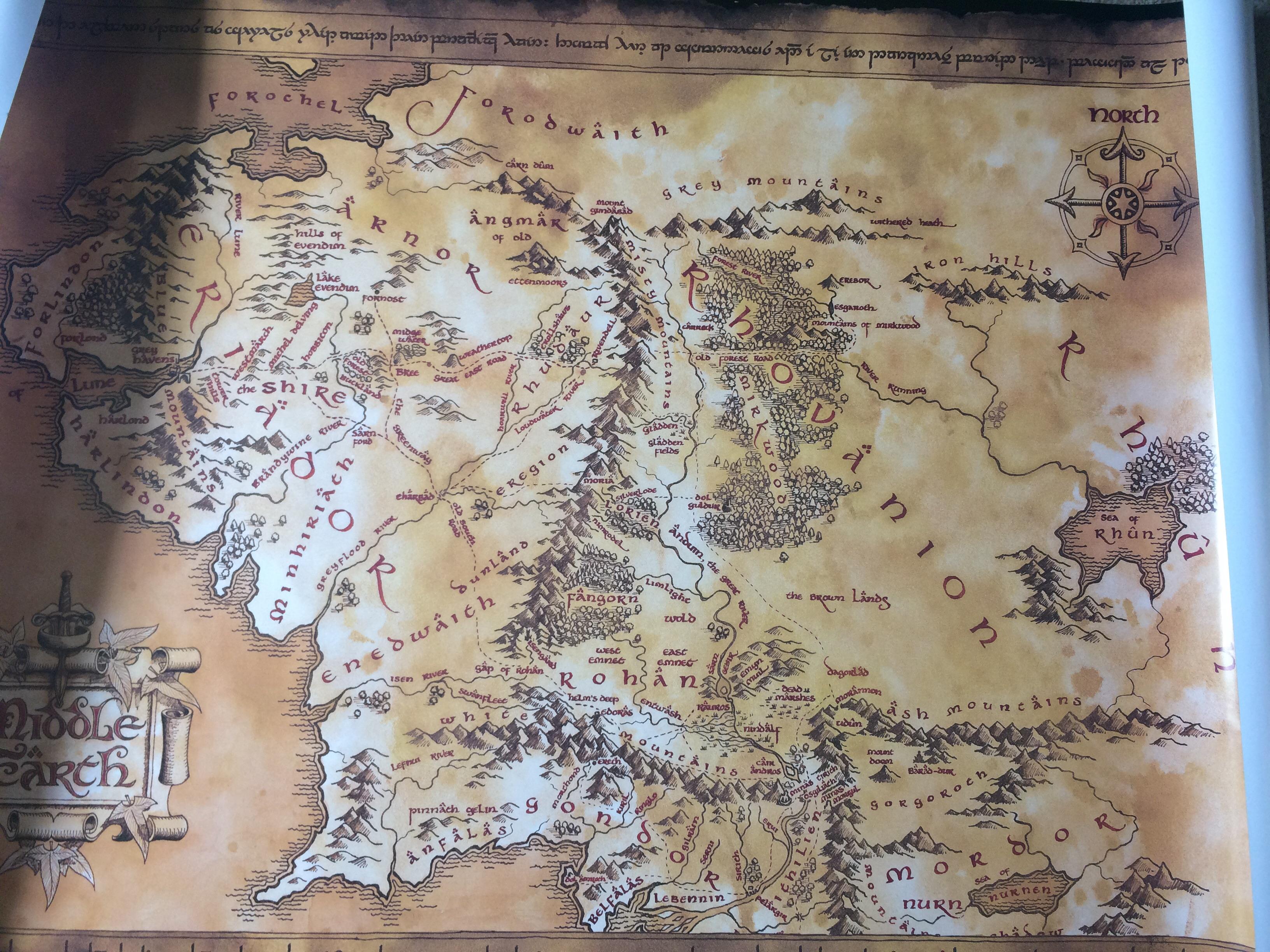 Lotr Middle Earth Map Ridergast 