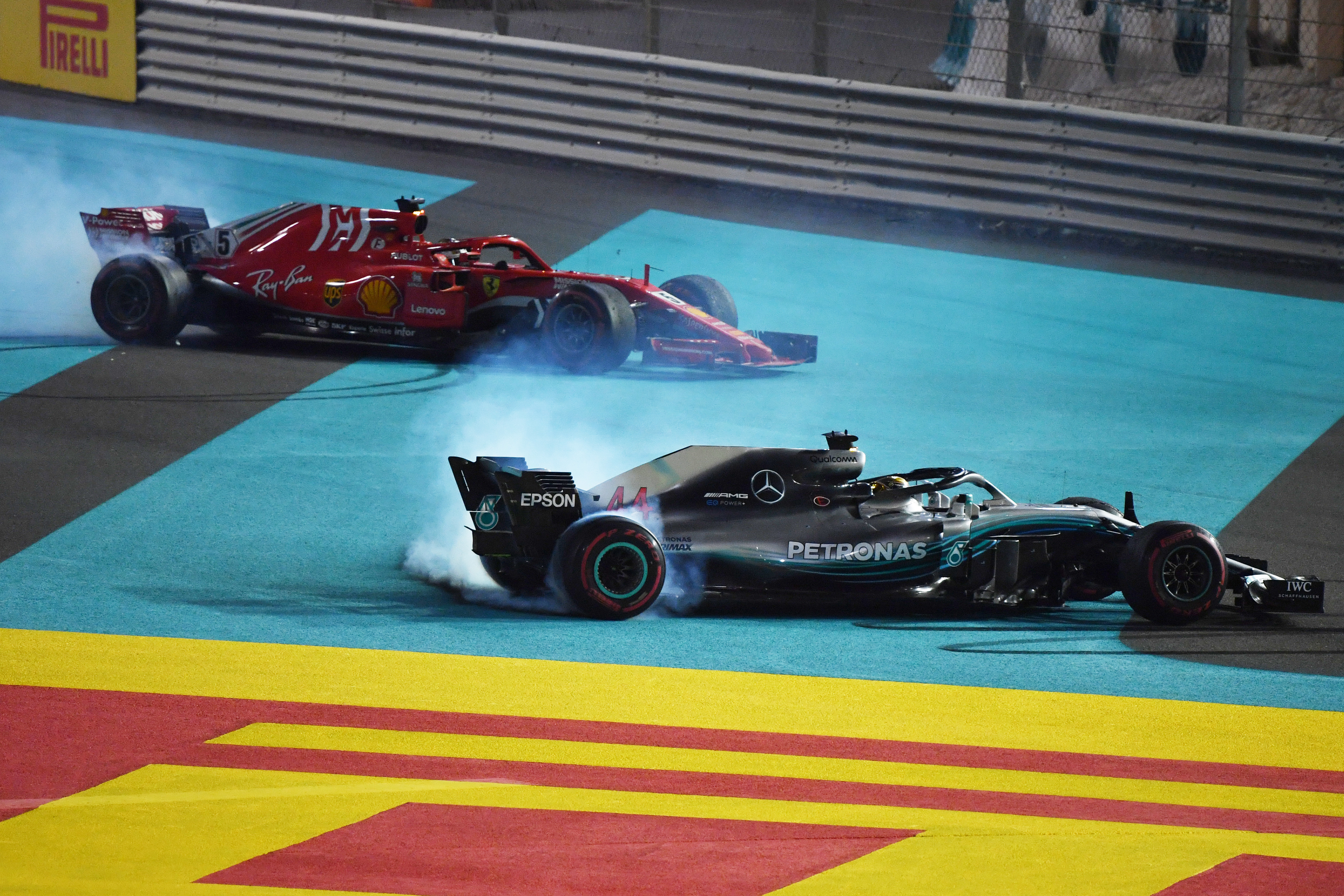 2018 Abu Dhabi Gp Lewis Hamilton And Sebastian Vettel