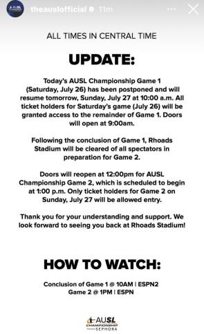 Updated Schedule
