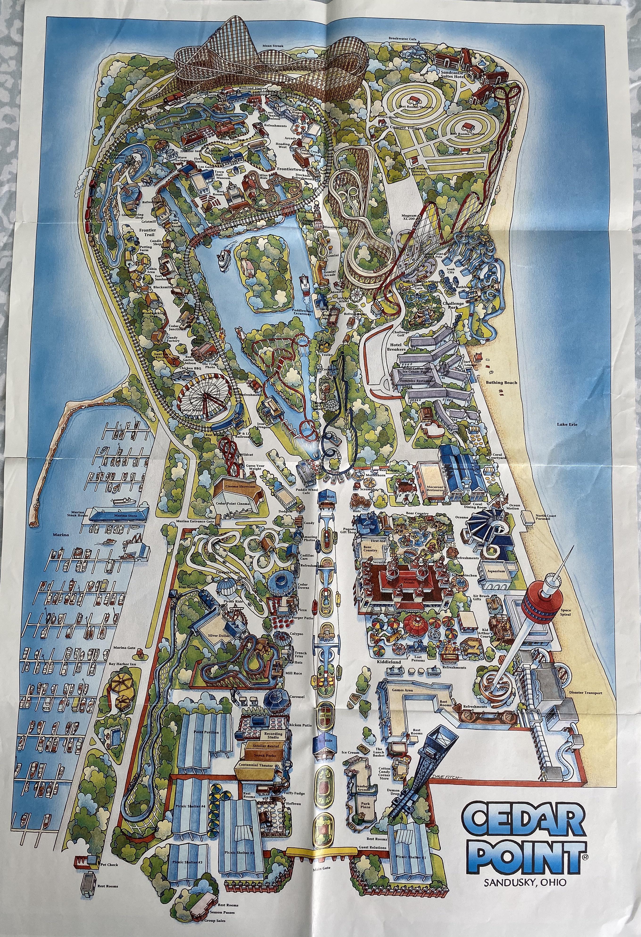 Cedar Point Printable Map 
