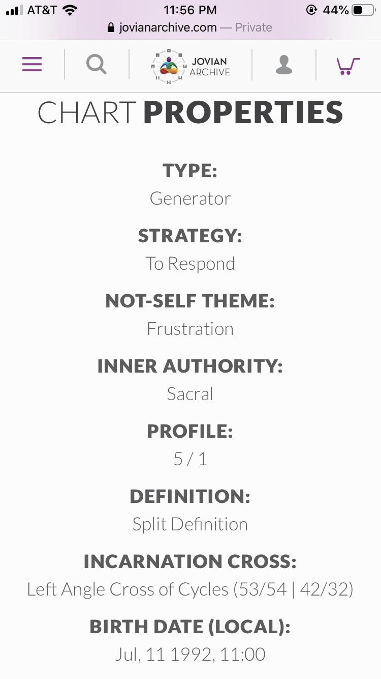 Using my manifesting generator strategy & authority. Generator 5 1 Looking For Insight Into My Chart Properties R Humandesign