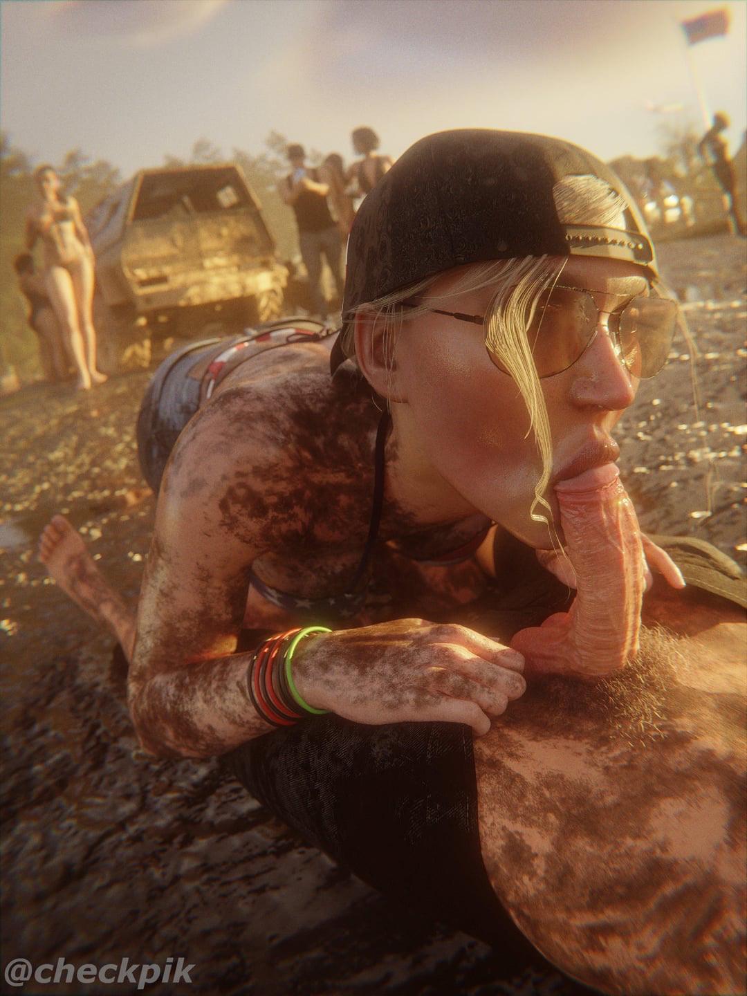 Redneck girl in the mud (Checkpik) [Grand Theft Auto] : rrule34