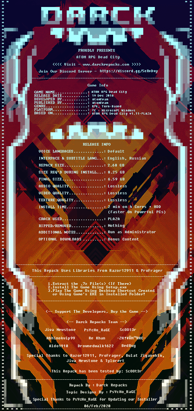 Atom Rpg Dead City V1 112 Dlc Darck Repack Selective Download 2 68 Gb R Crackwatch