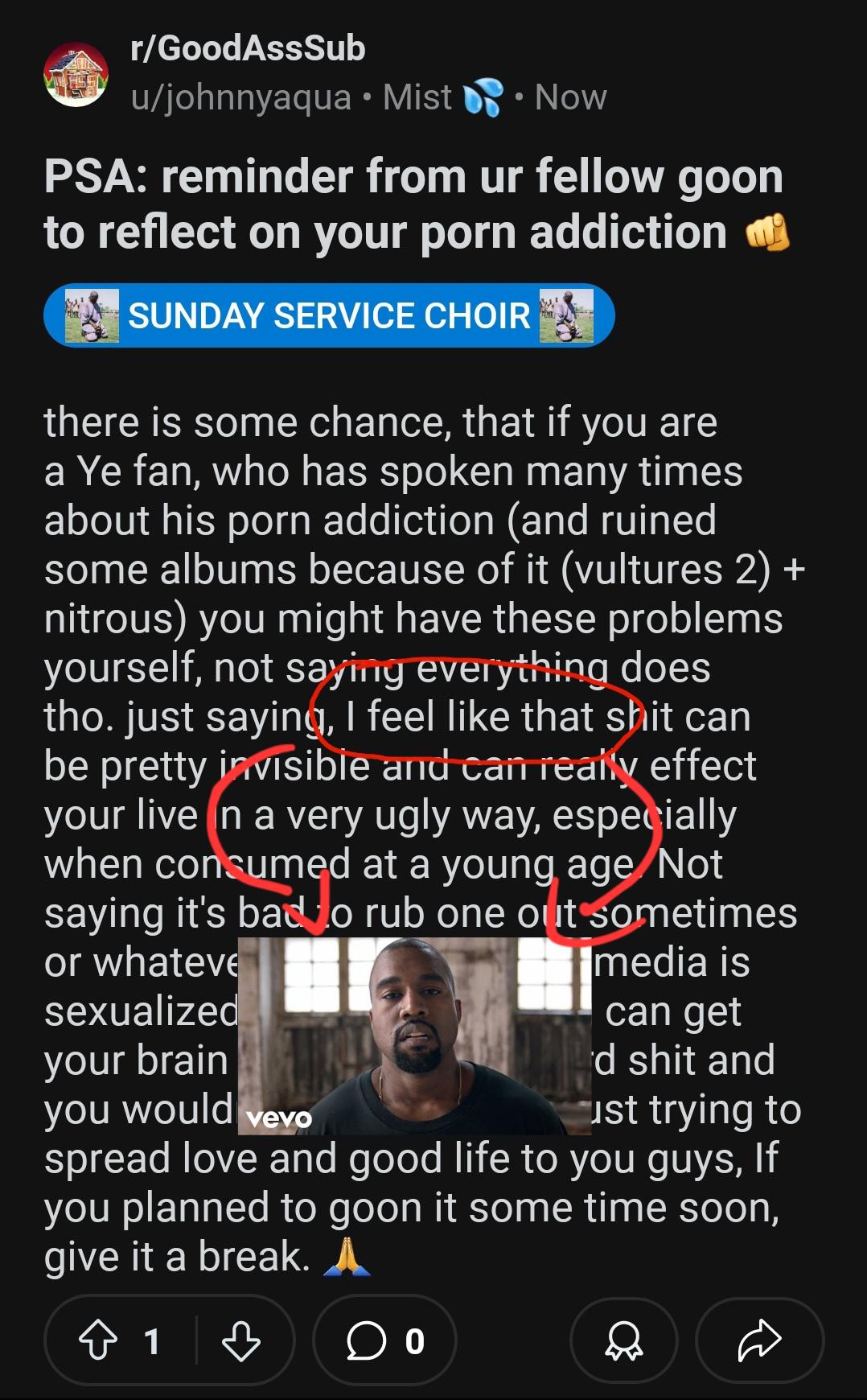 PSA: reminder from ur fellow goon to reflect on your porn addiction 🫵 :  rGoodAssSub