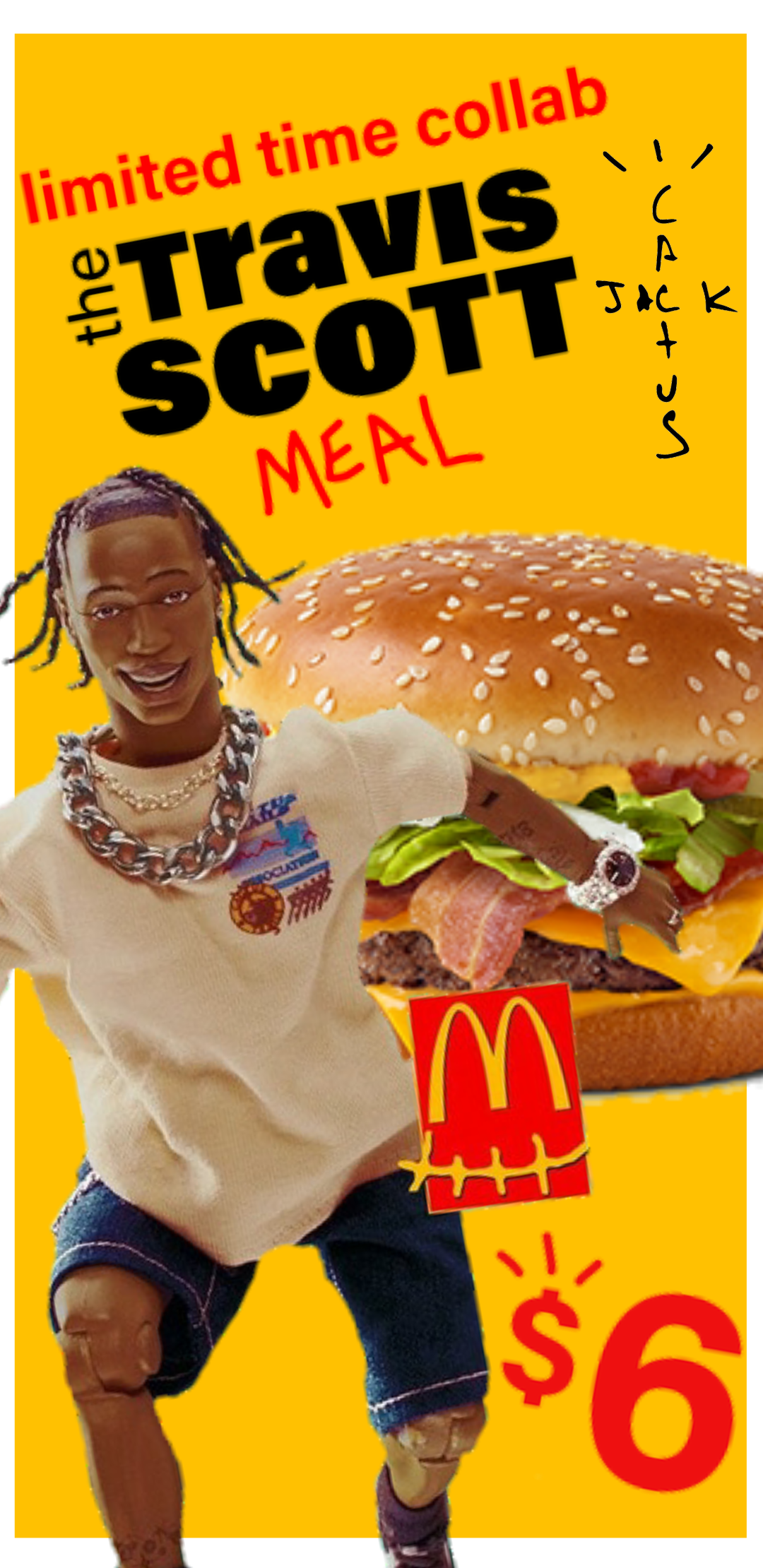 I made a custom Travis Scott x Mcdonalds poster : rtravisscott
