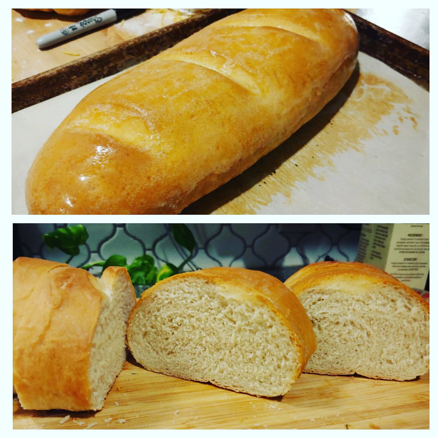 2 dip bread in egg mixture, turning to coat both sides evenly. I made French bread from scratch! : Breadit