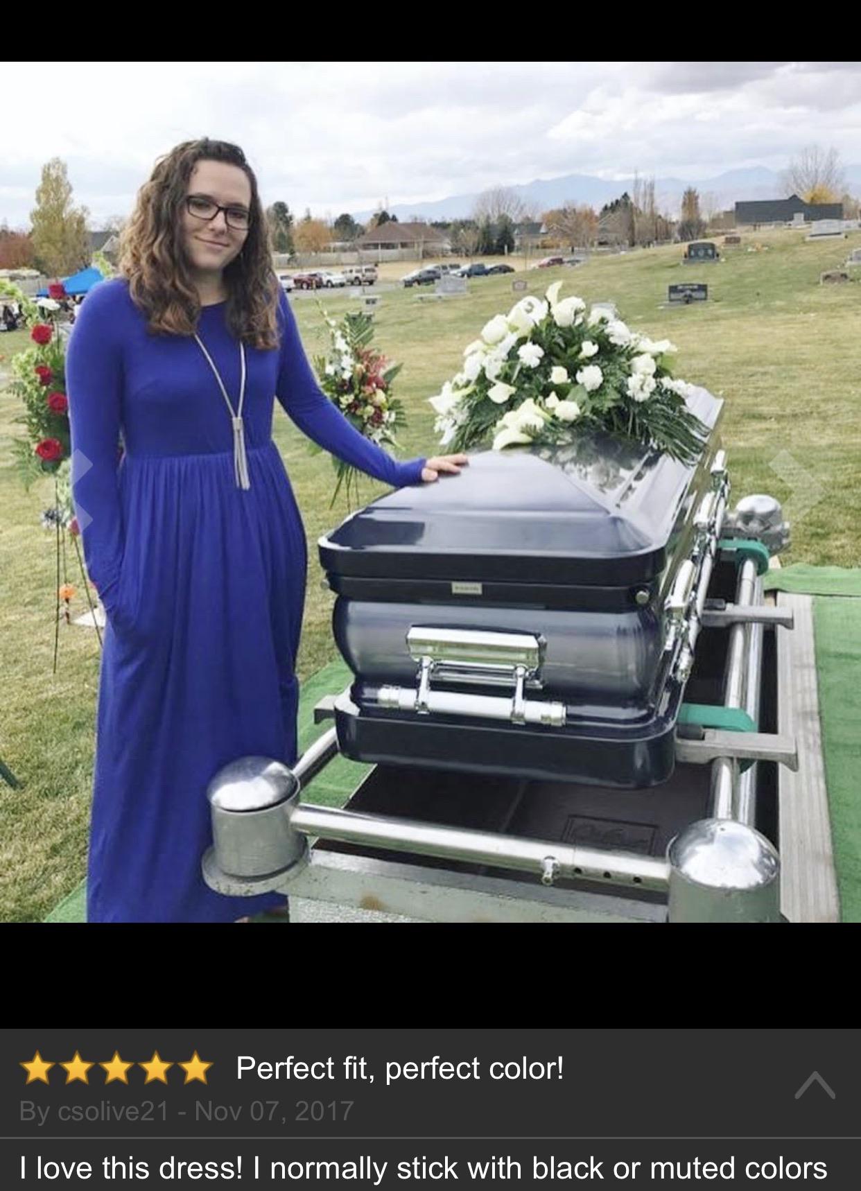 Found On Amazon Reviewing A Dress By Posting A Picture Of Someone S Casket Trashy
