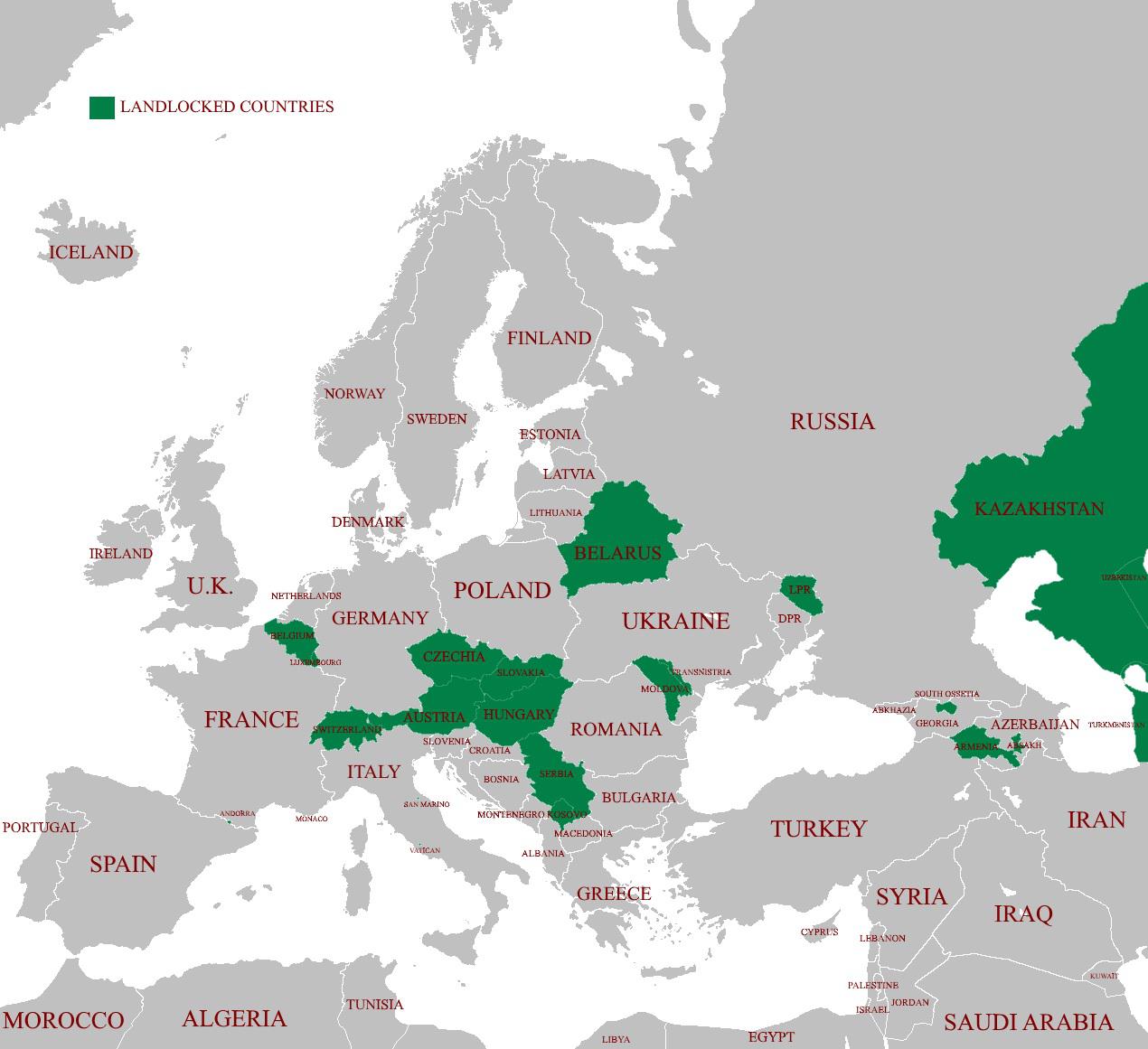 Nations Of Europe Map 