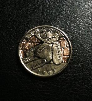 creepy coin art
