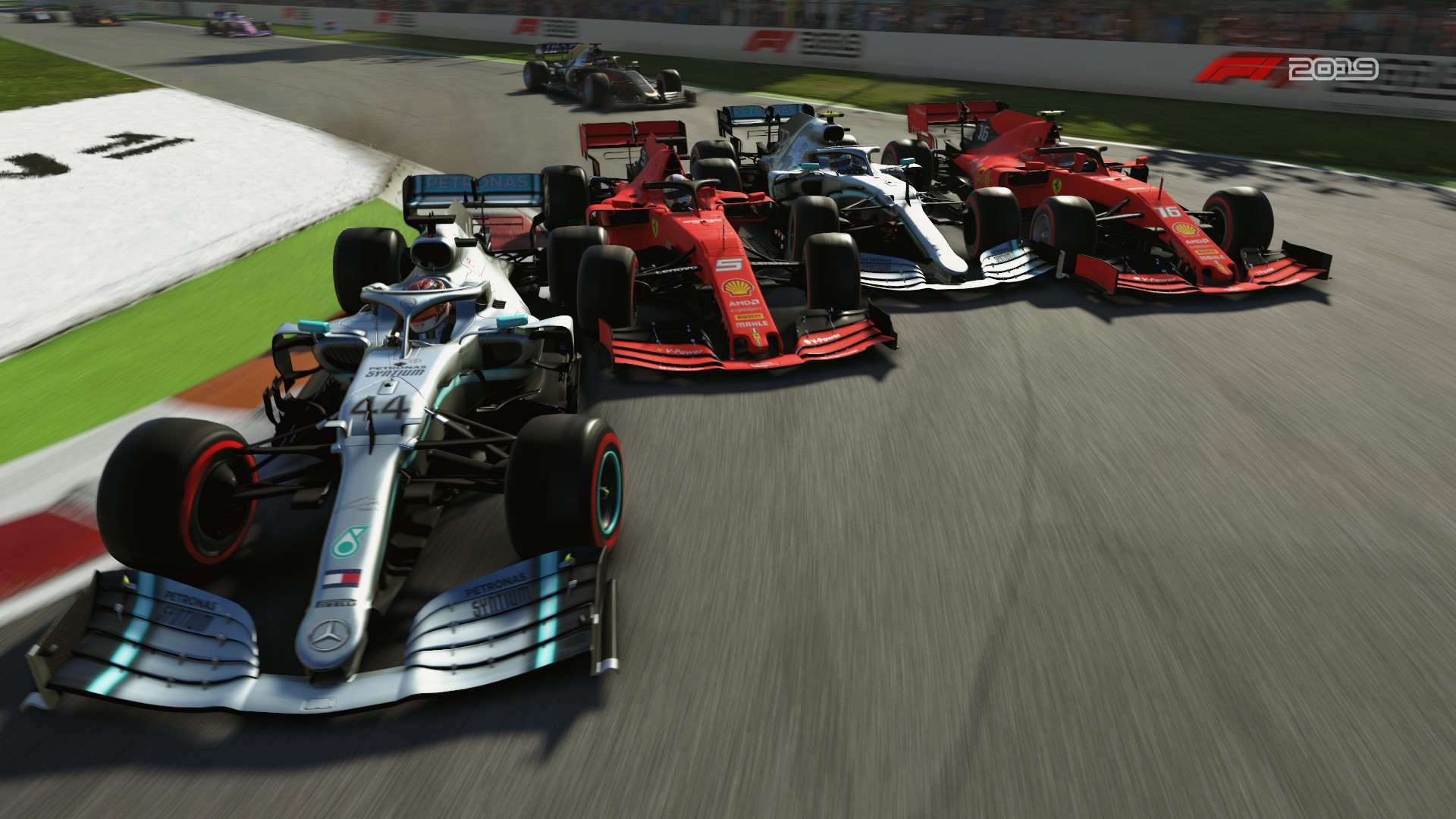 Ai Going 4 Wide Into T1 At Monza F1game