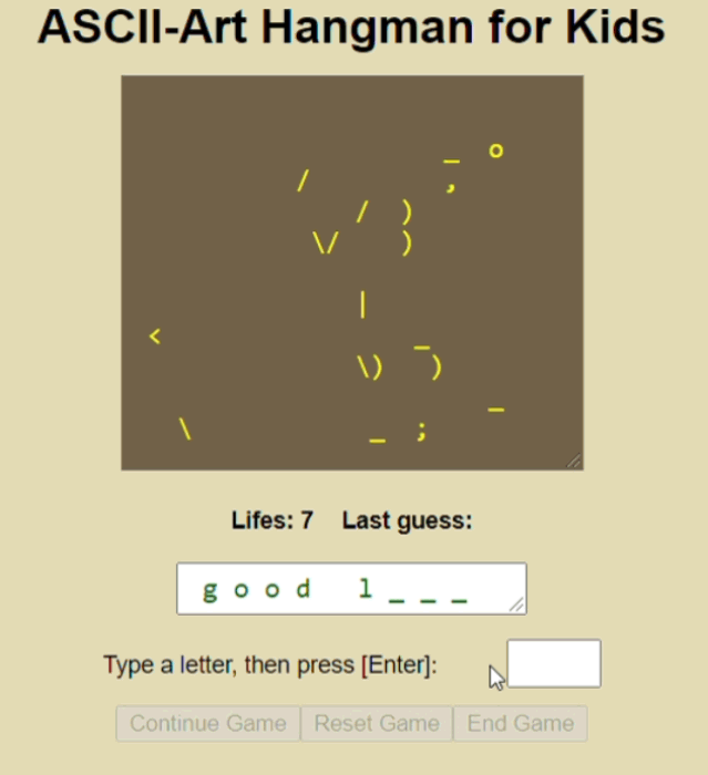 Play for free on a kidsafe certified website! Hangman