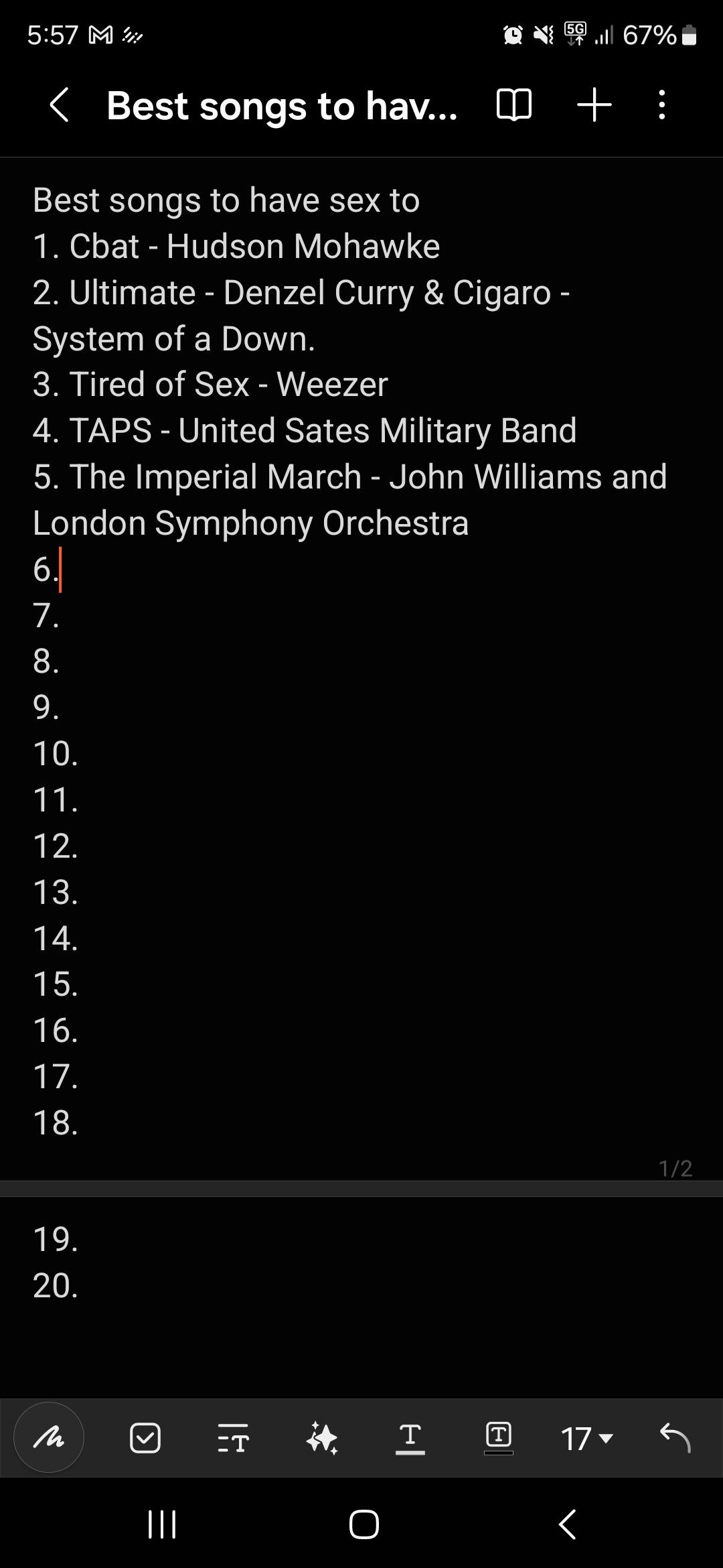 Best songs to have sex to day 6 : rmusicsuggestions