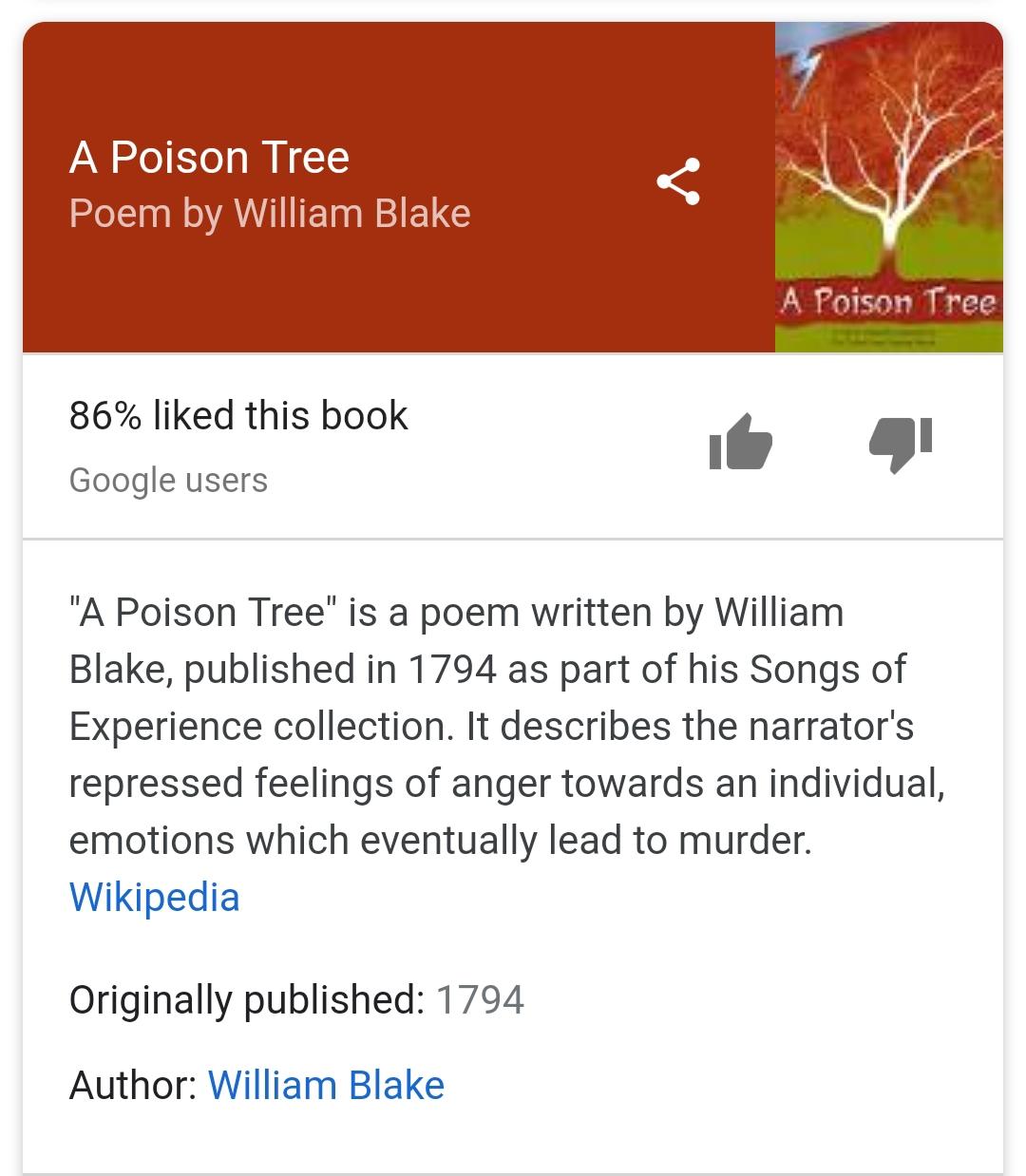 A Poison Tree William Blake By Justoneluke On Deviantart