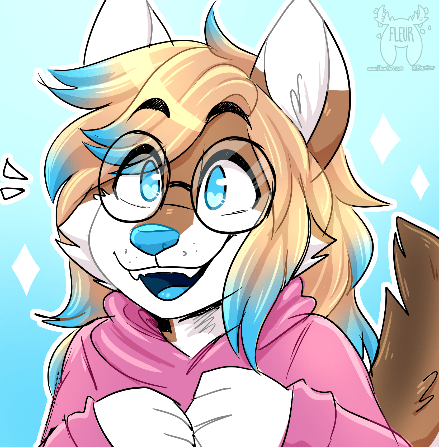 Excited to see you! (Art by me: @Fleurfurr on twitter) : rfurry