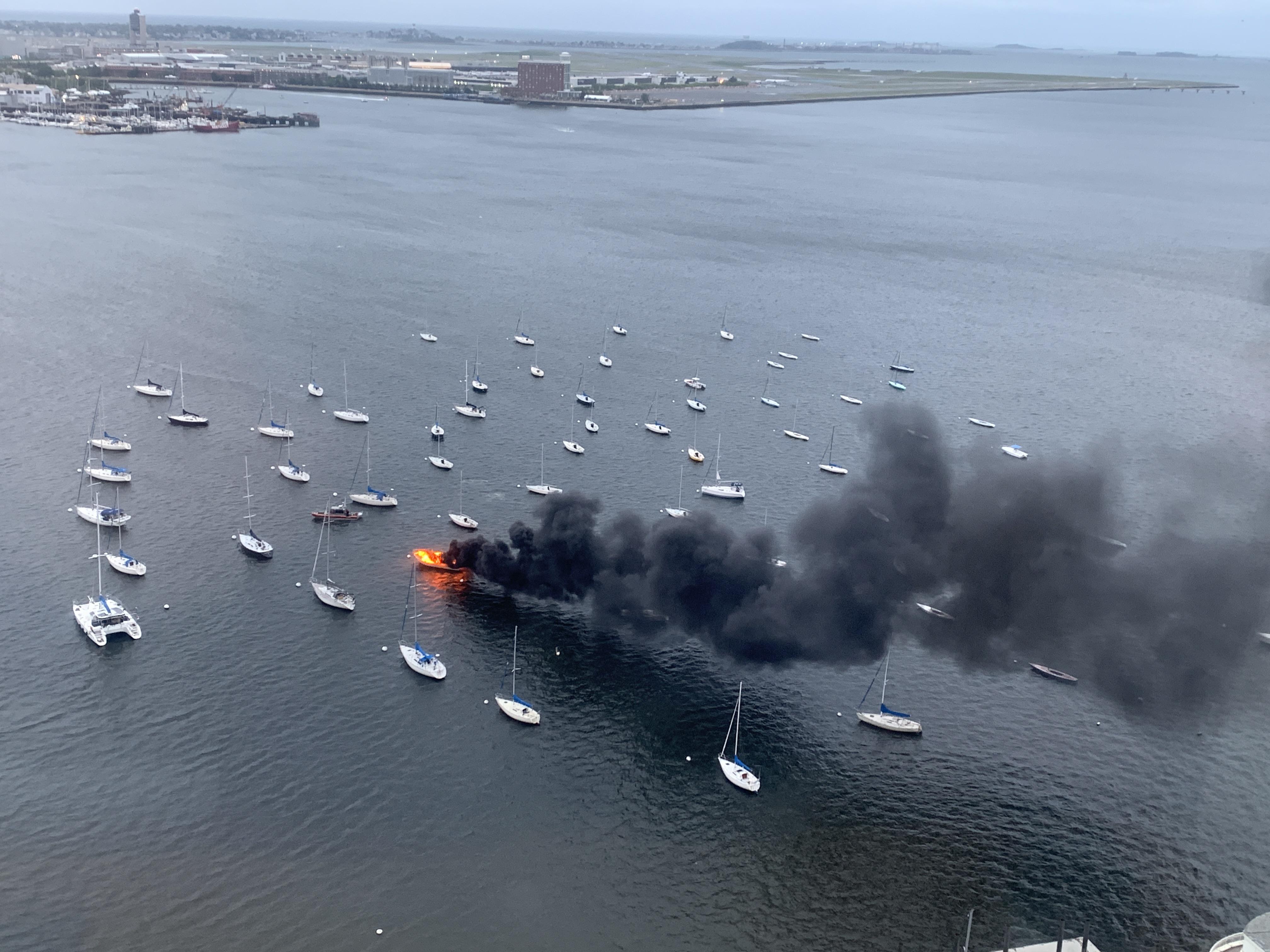 May 29, 2021 · firefighters extinguished a blaze that broke out on a boat near rowes wharf on saturday while battling windy conditions and trying to keep the vessel from hitting others in the harbor, officials. Boat Fire In Boston Harbor R Boston