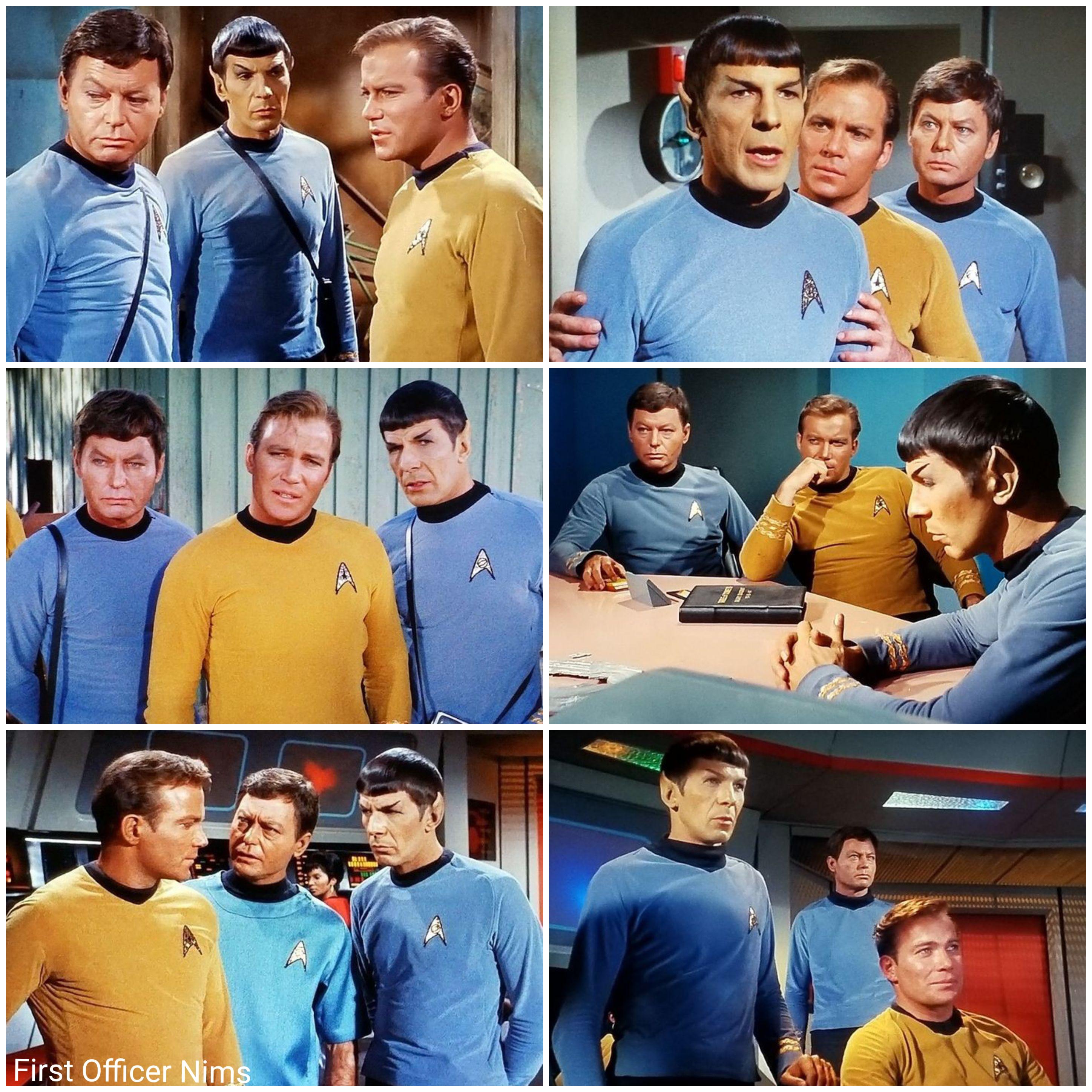 William Shatner Leonard Nimoy Deforest Kelley - Leonard Nimoy William Shatner And Deforest Kelley Played Spock Kirk And Bones So Brilliantly Here Are Some Shots Of Them Throughout Season One Of Star Trek Tos Nimoy