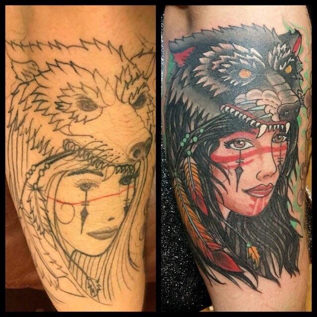 Cover Up Done By Steve Rieck Collective Tattoo Parlor Las Vegas Nv Tattoos