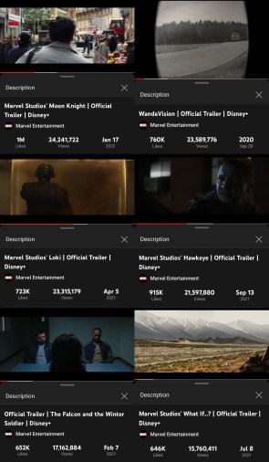 So Moon Knight just became the most watched Disney+ Marvel show trailer on YouTube