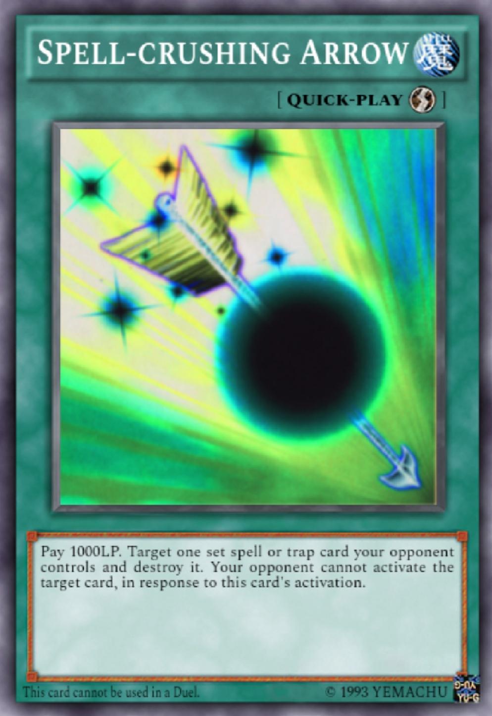 Target visa debit gift card activate via phone. Custom Card Spell Crushing Arrow Would This See Play Over Mst Tt Cyclone Yugioh