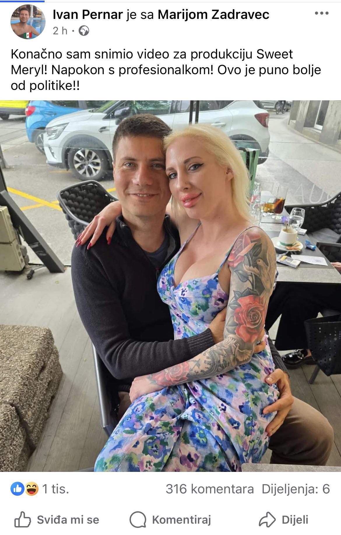 Pernar filmed porn with Marija Zadravec : rcroatia