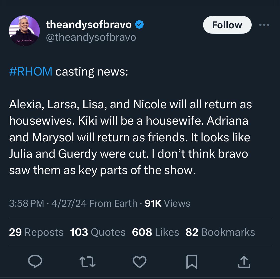 Rumored casting changes on Miami (RHOM) : rBravoRealHousewives