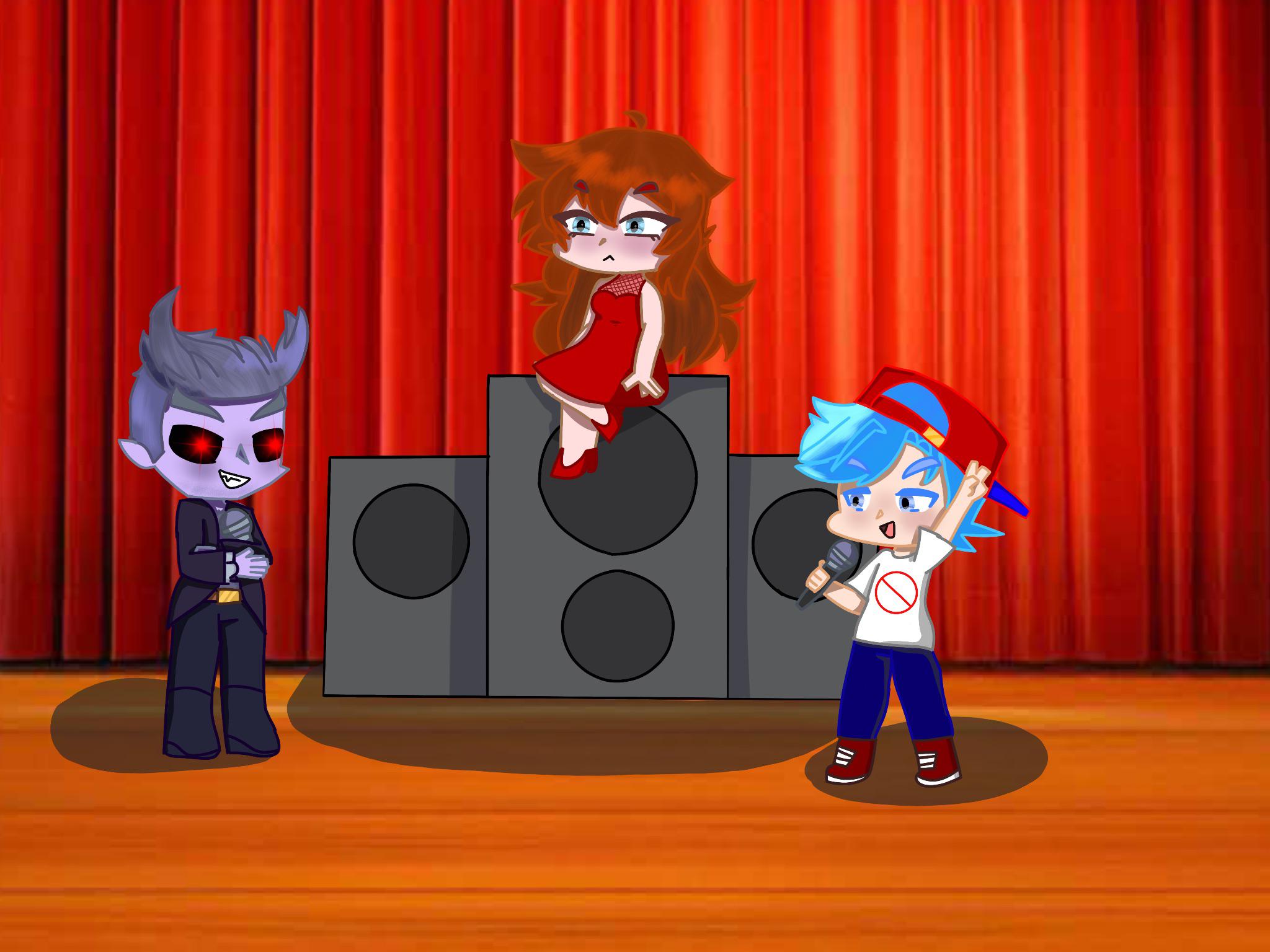 Fnf Singing On The Stage Stoneificaunt On Newgrounds This fnf week 7 mod adds a creepy lemon demon version of the bf as well as the gf from the new week 5 christmas update.