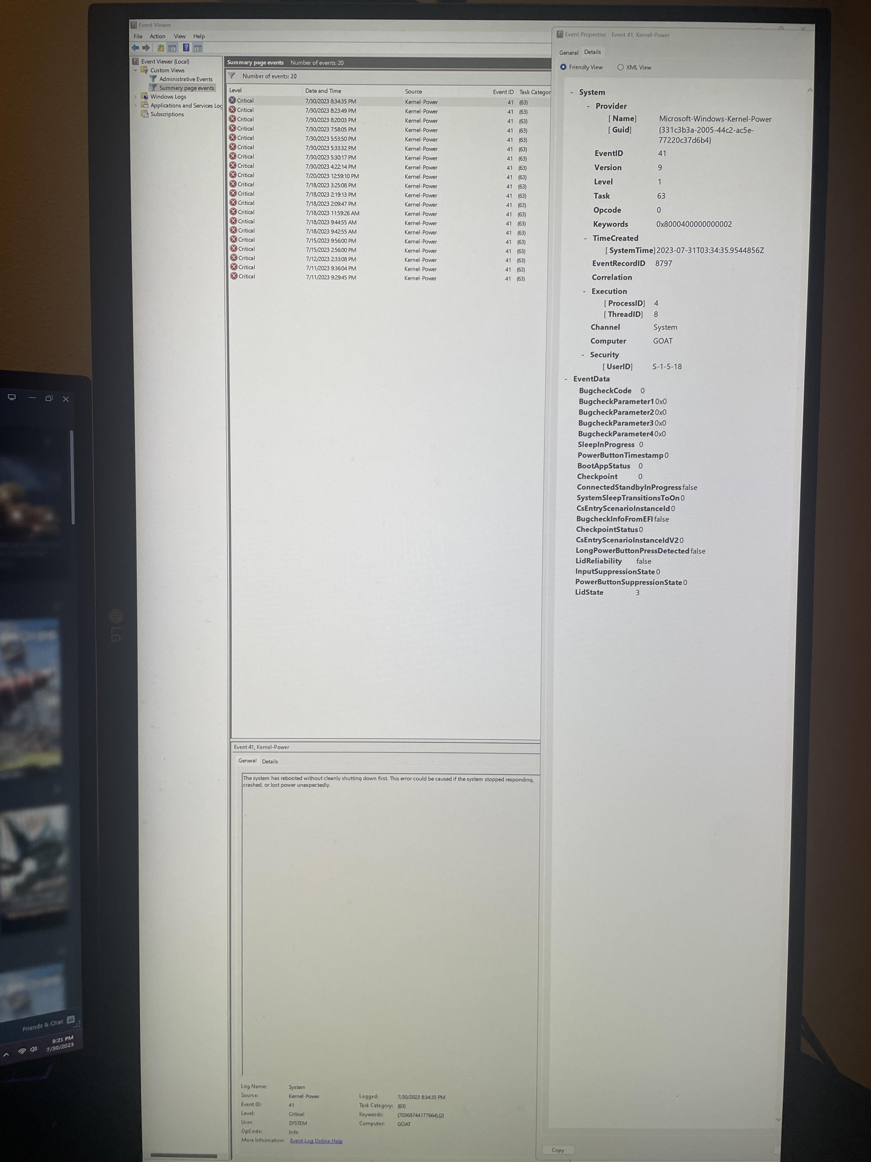 My Computer Reboots Only On Specific Games R 