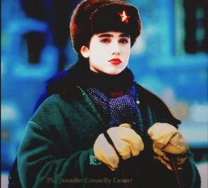 Late 80’s, Jennifer in ushanka with Soviet star