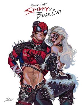 AU Punk SpiderCat (Art by @nikkotari)