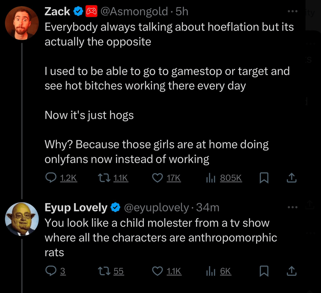 Asmongolds newest post got him featured on rrareinsults. : rAsmongold