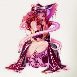 MJ in a scary Venom dress by Fiti Vidal