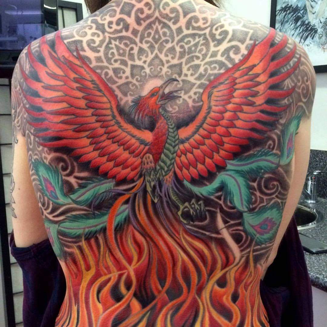 Phoenix Back Piece By Craig Mac At Cairns City Tattoo Tattoo