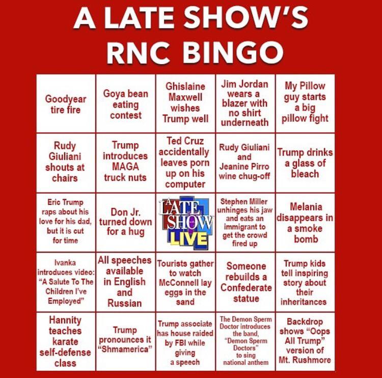 Have fun with our trump's state of the union address bingo card! The Bingo Card Is Ready Lateshow