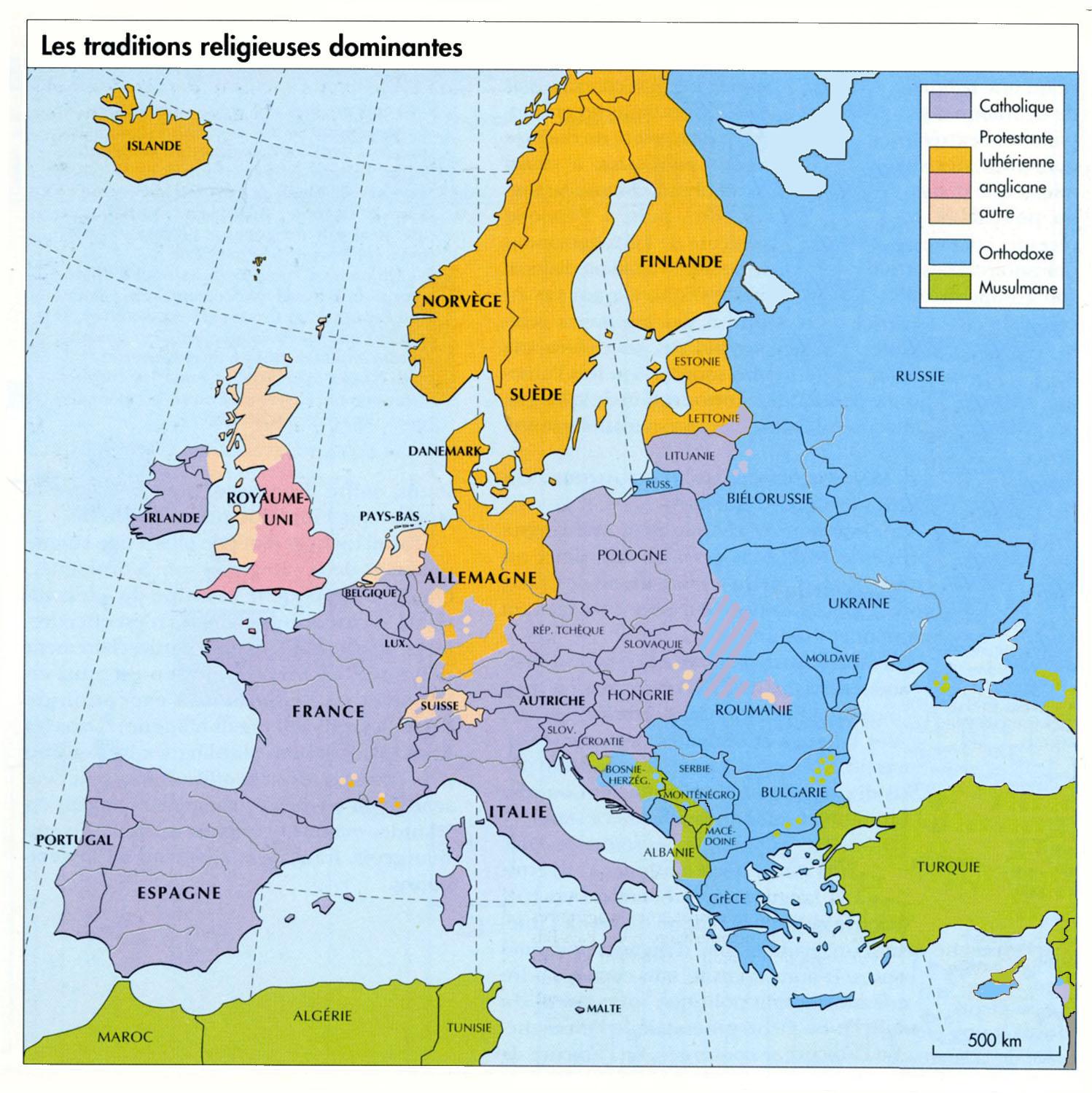 Map Of Europe Showing The Largest Religions By Region R MapPorn 