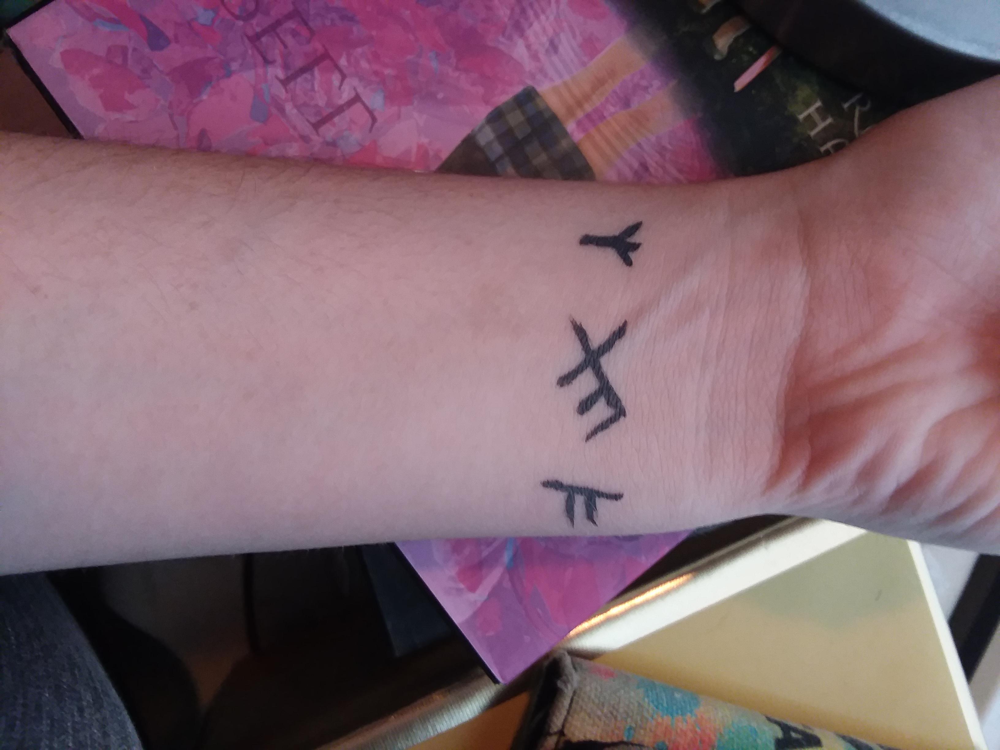 Temporary Rune Tattoos Using Eyeliner And Setting Powder Wicca